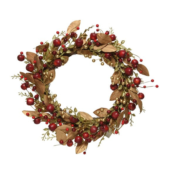 Red and gold berry wreath