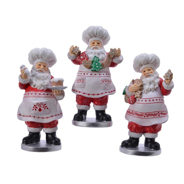 Baking Santa with garland, cake or wreath