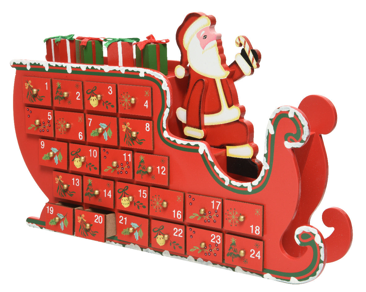 Santa on his sleigh advent calendar