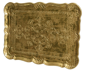 Gold ornate lace pattern tray