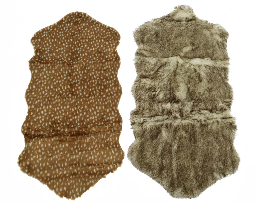 Faux animal fur rug