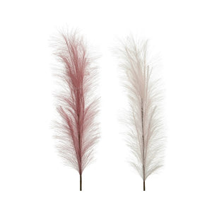 Mauve/light pink faux pampas stem