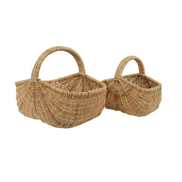Rattan baskets with single handle