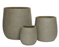 Zoe honeycomb round outdoor planters