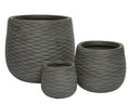 Cody round wave outdoor planters