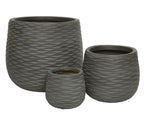Cody round wave outdoor planters