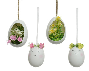 Smiley face Easter egg hanging decorations