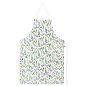 Spring meadow fabric apron