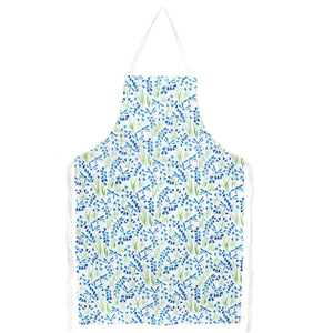 Bluebell/dragonfly fabric apron