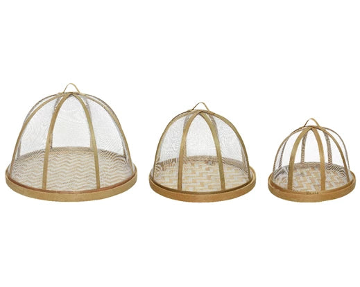 Bamboo food covers with removable lid