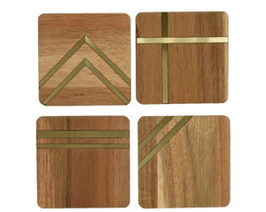 Acacia coaster set