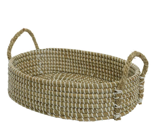Oval sea grass basket