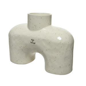Speckled shaped vase