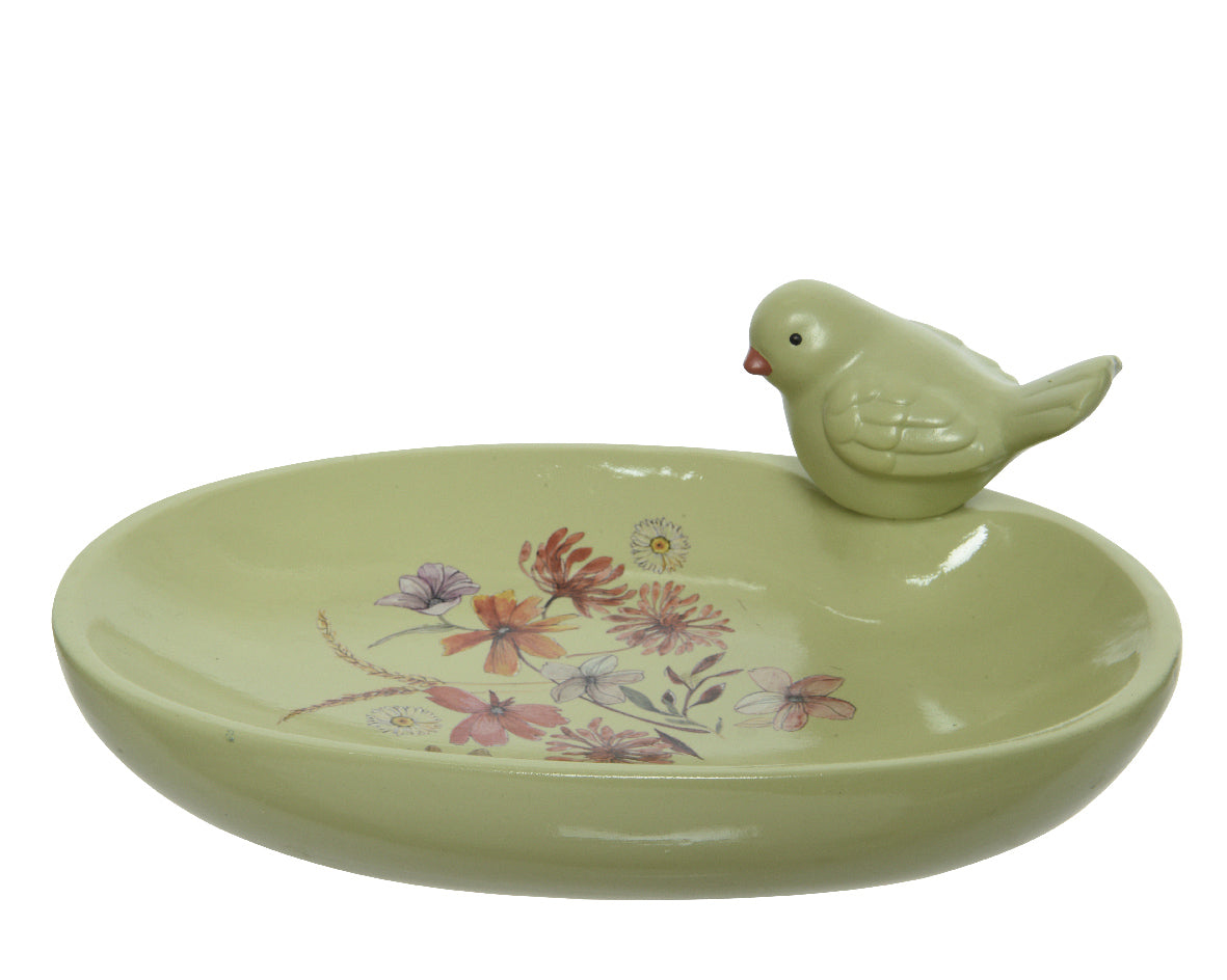 Floral print birdfeeder