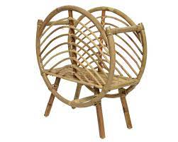 Rattan magazine rack