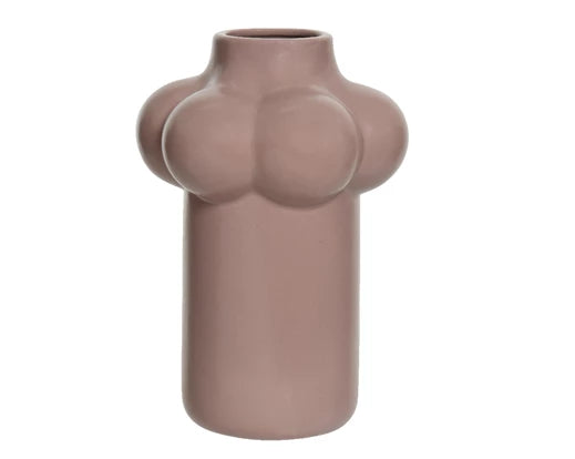 Dusky pink porcelain vase