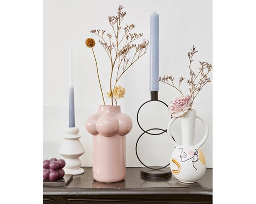 Dusky pink porcelain vase