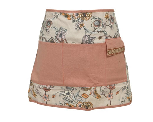 Floral print gardening apron