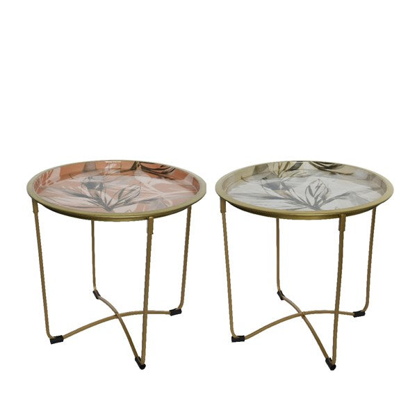 Table with fern leaf tray top
