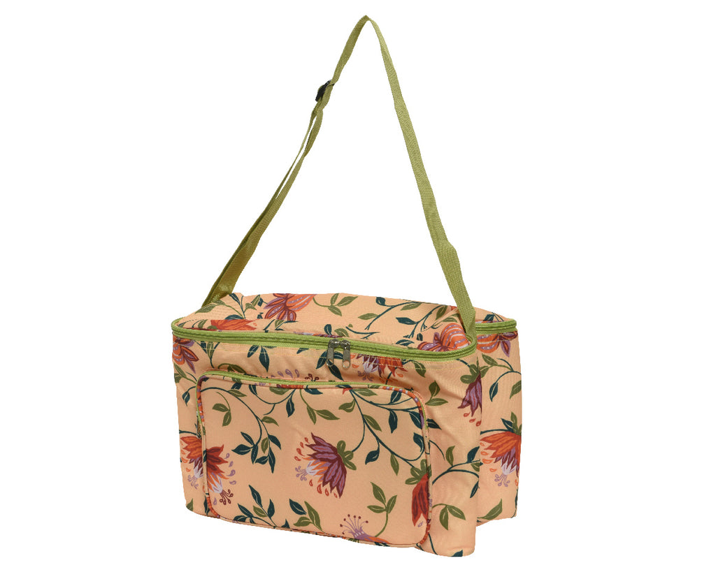 Floral print cooler bag