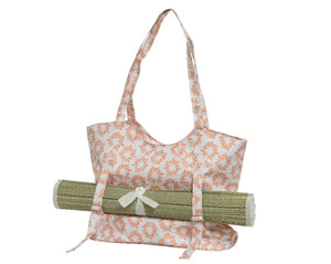 Bag with straw beach mat