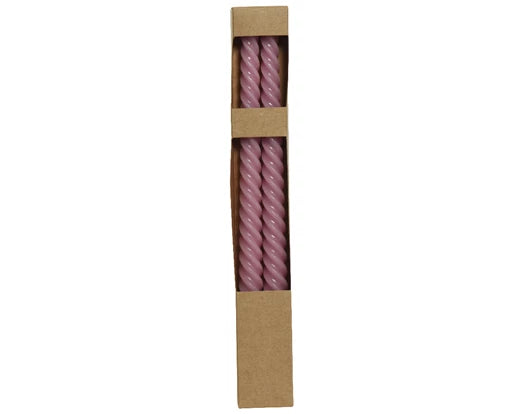 Dusky pink wax dinner candle