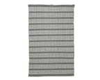 Monochrome striped outdoor rugs