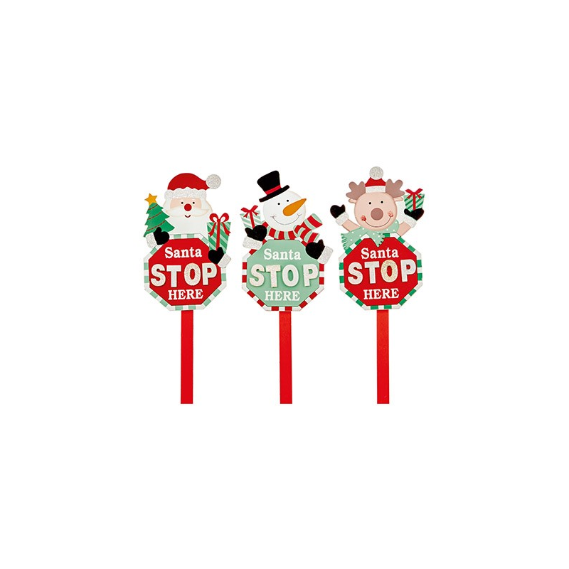 Santa Stop Here sign