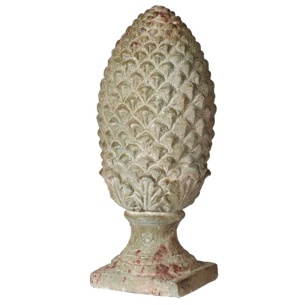 Distressed cream pine cone