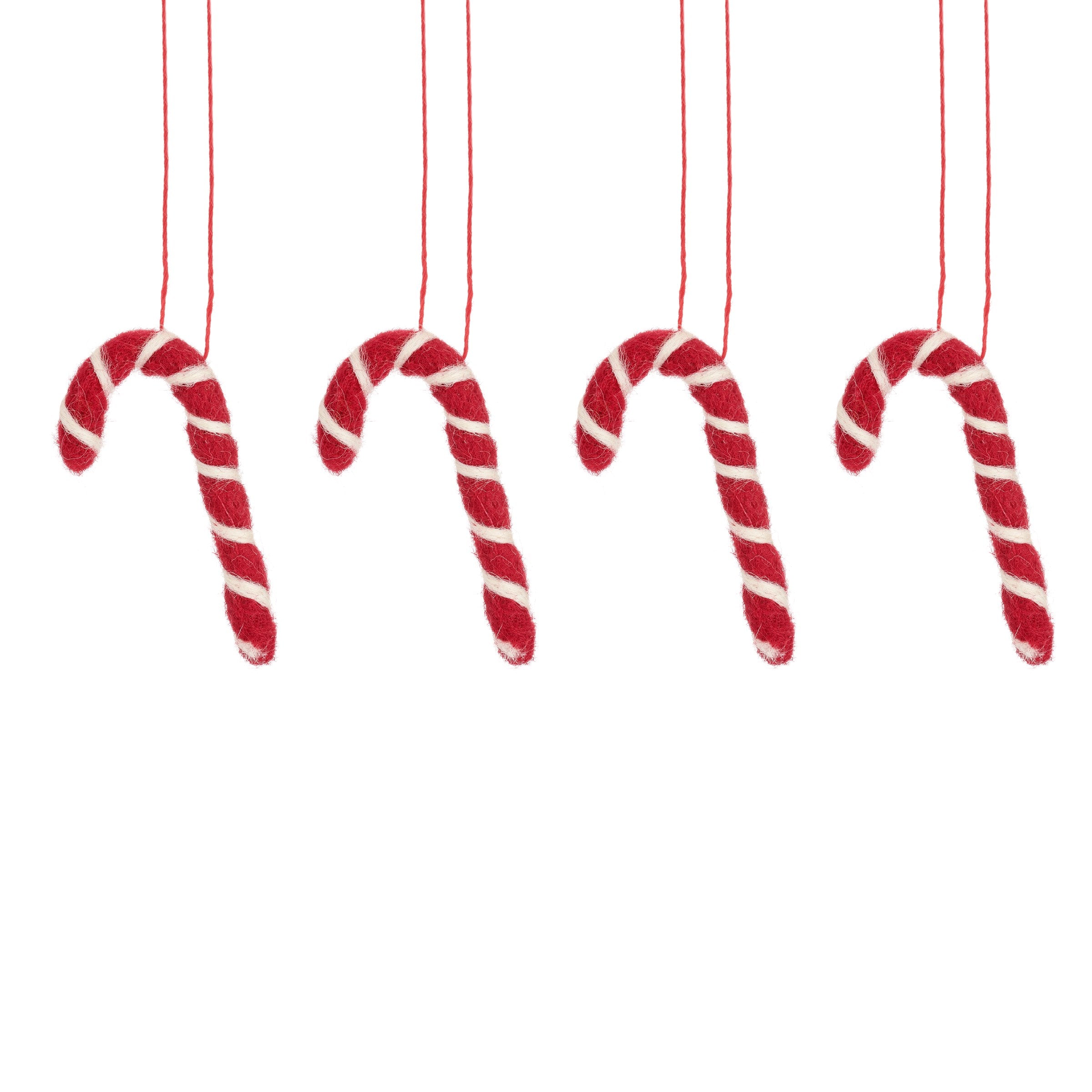 Mini felt Candy Canes