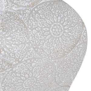 Large white temple jar