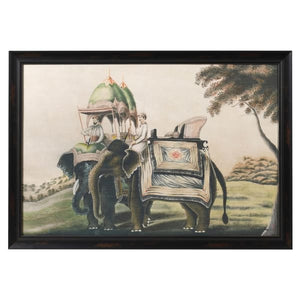 Indian elephants framed picture