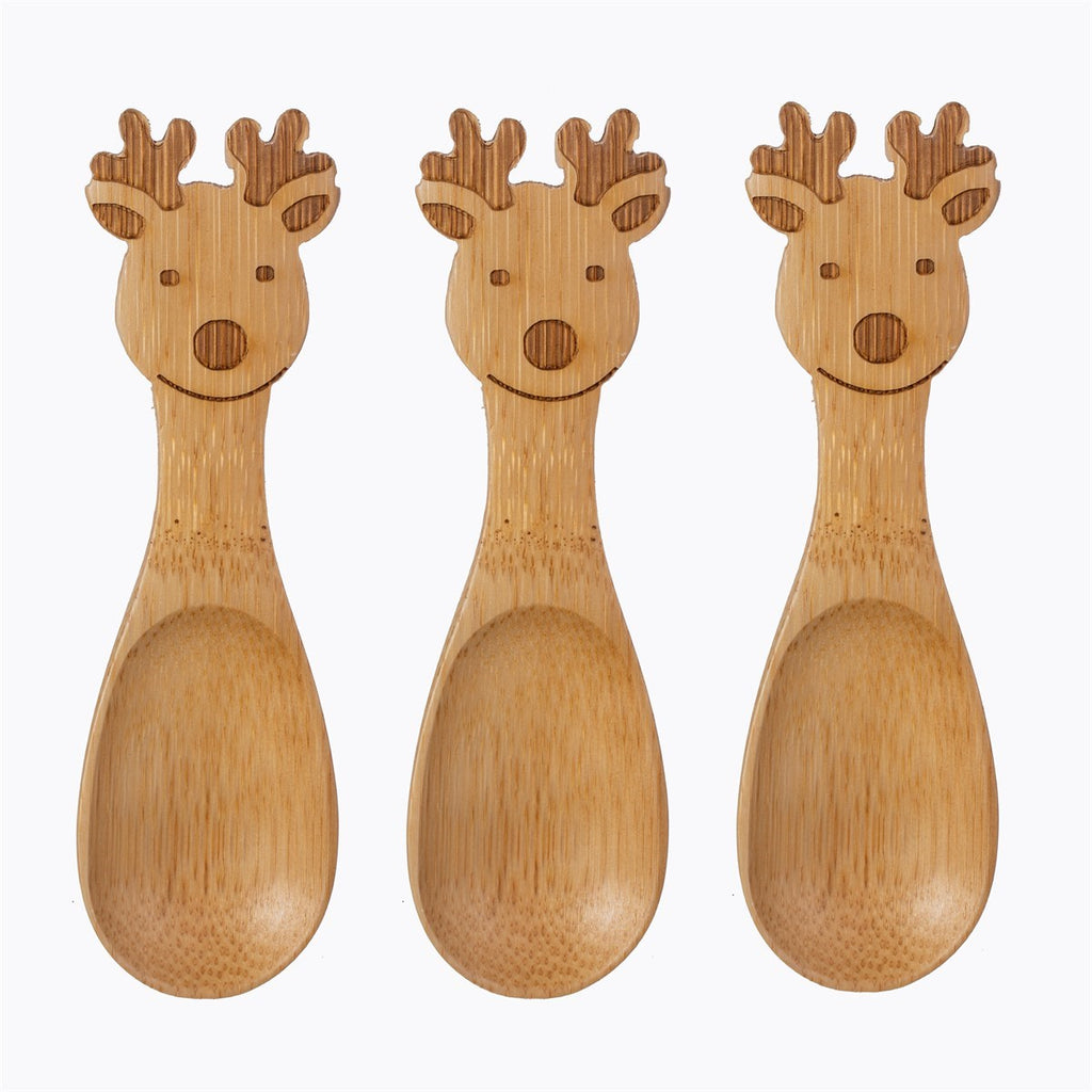 Children's bamboo reindeer spoons