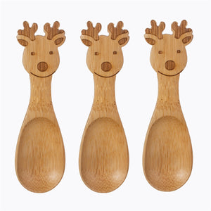 Children's bamboo reindeer spoons