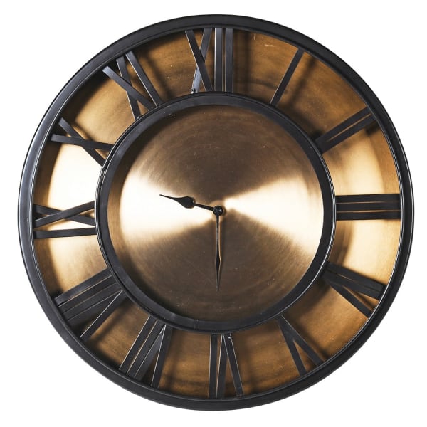Antique brass wall clock