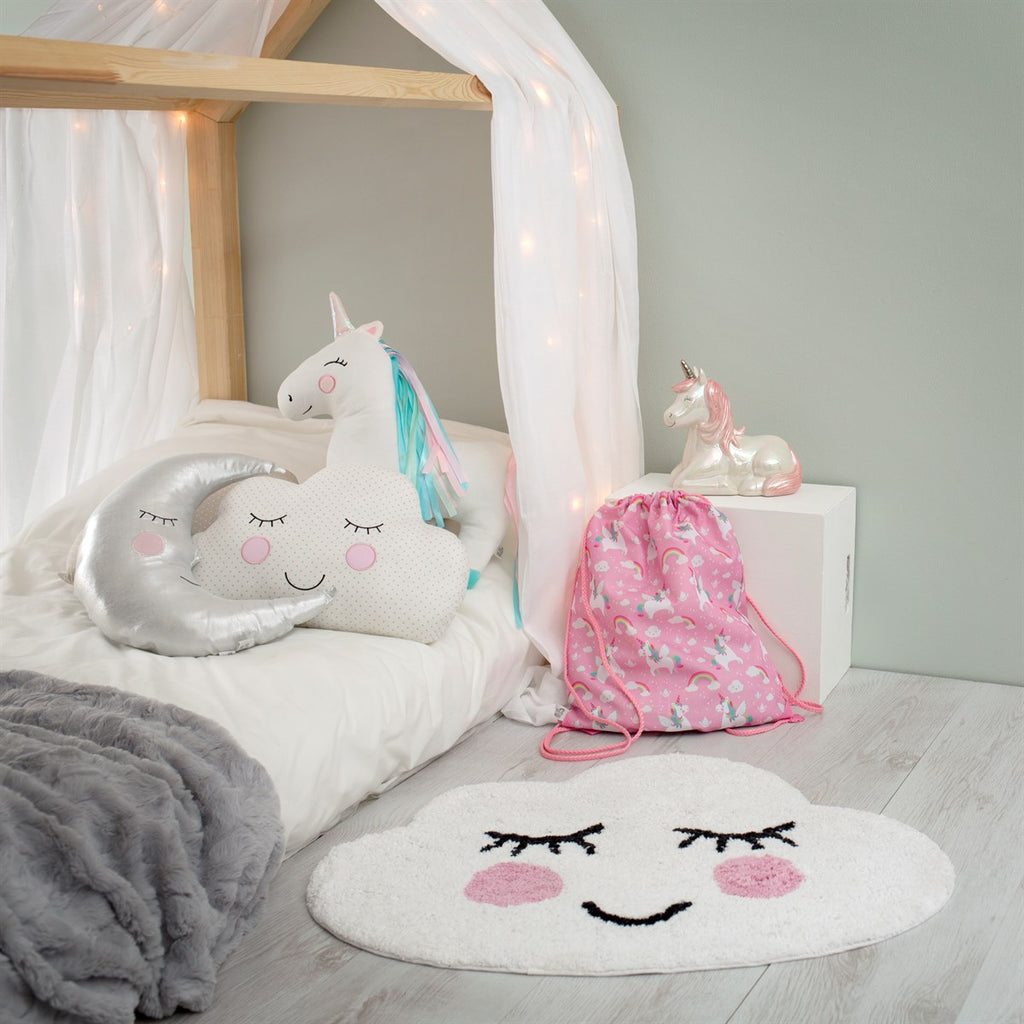 Rainbow unicorn cushion