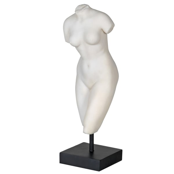 Small faux marble female torso