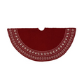Red knitted scandi tree skirt