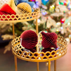Burgundy honeycomb hanging decorations