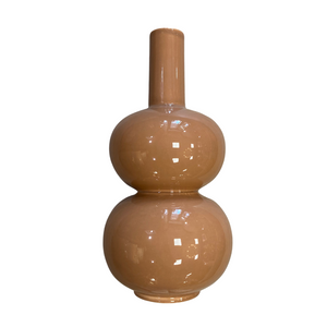 Terracotta stacked tall vase
