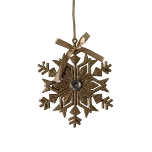 Champagne snowflake hanging decorations