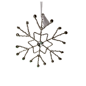 Jingle bell snowflake with gem detail