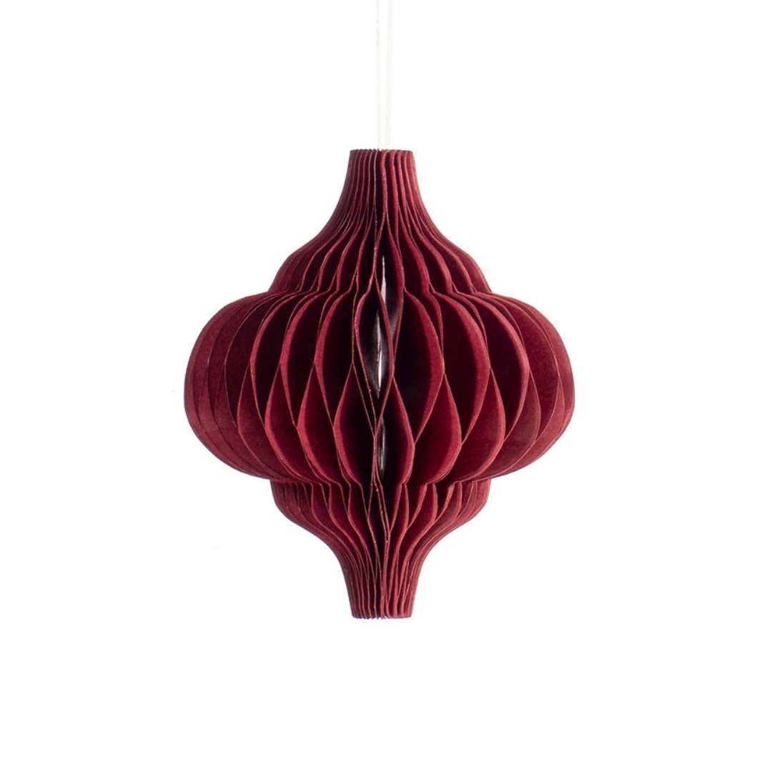 Burgundy honeycomb hanging decorations