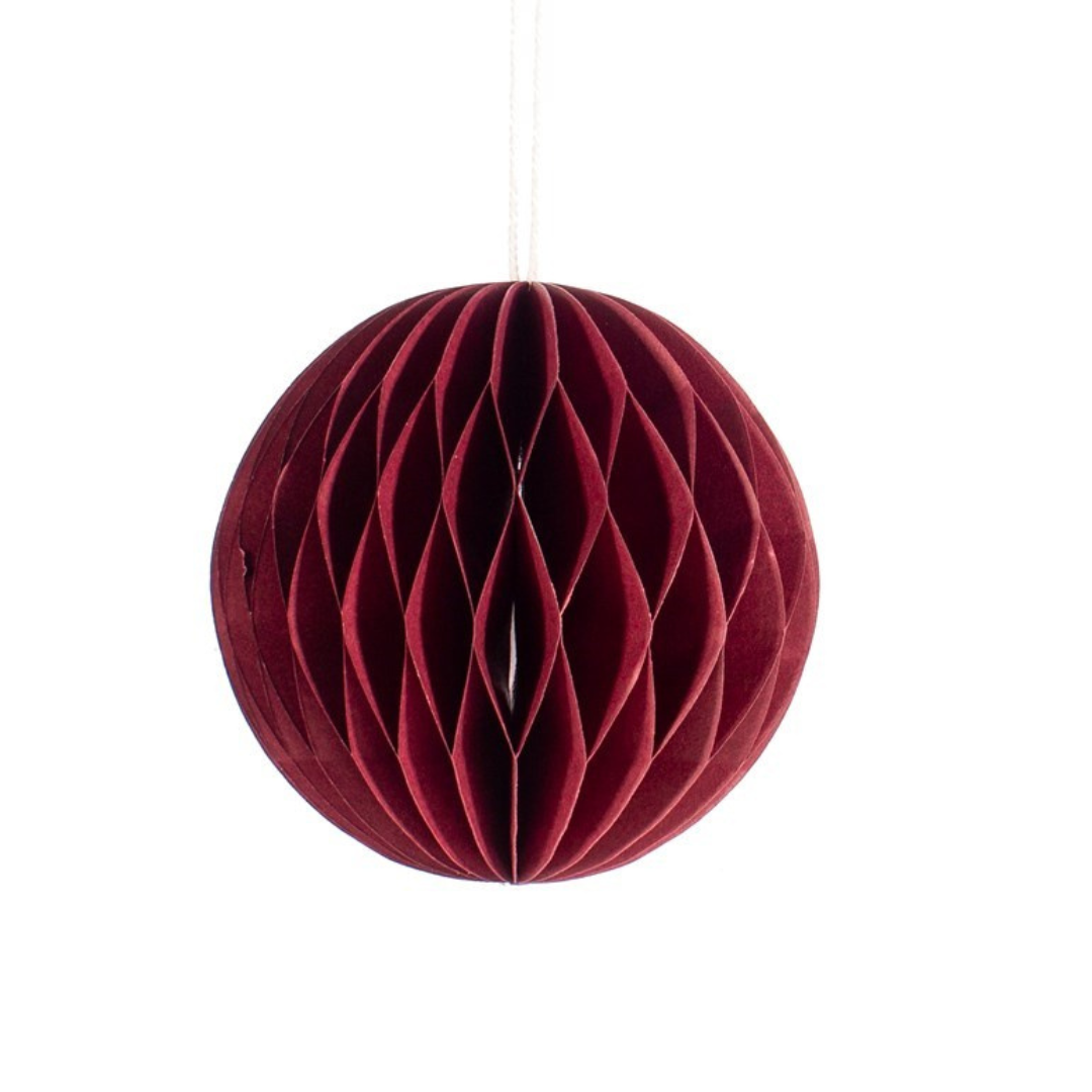 Burgundy honeycomb hanging decorations