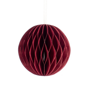 Burgundy honeycomb hanging decorations