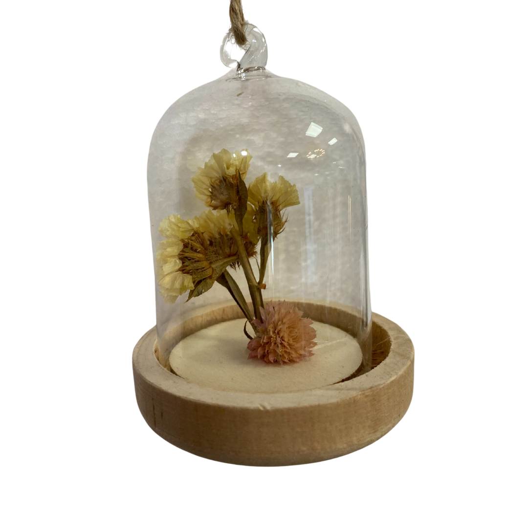 Dried flower glass hanging decorations