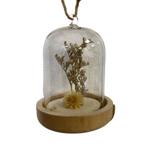 Dried flower glass hanging decorations