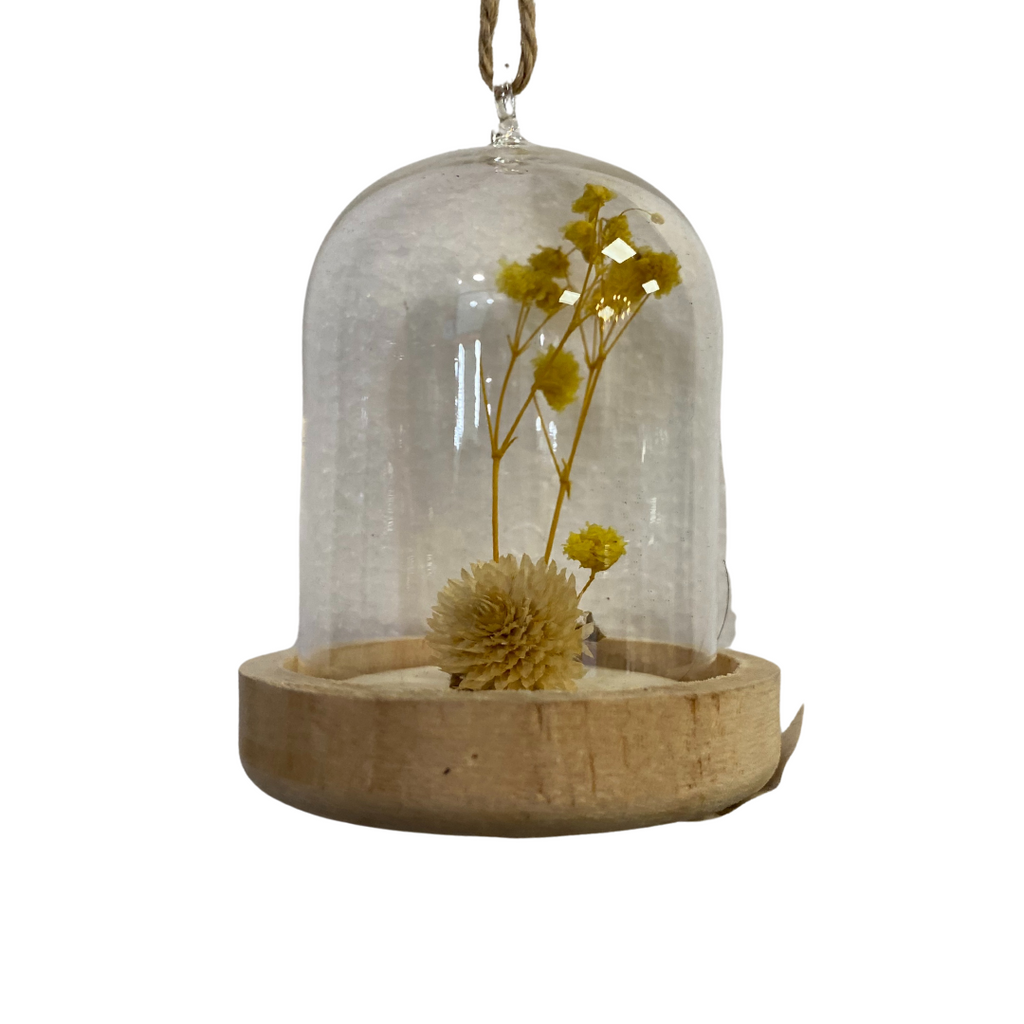 Dried flower glass hanging decorations