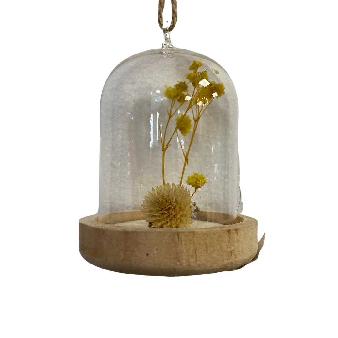 Dried flower glass hanging decorations