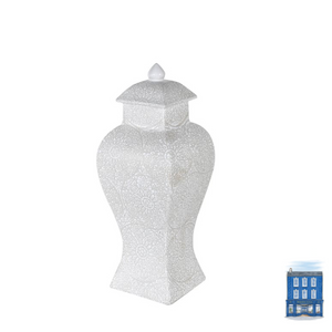 Small white temple jar